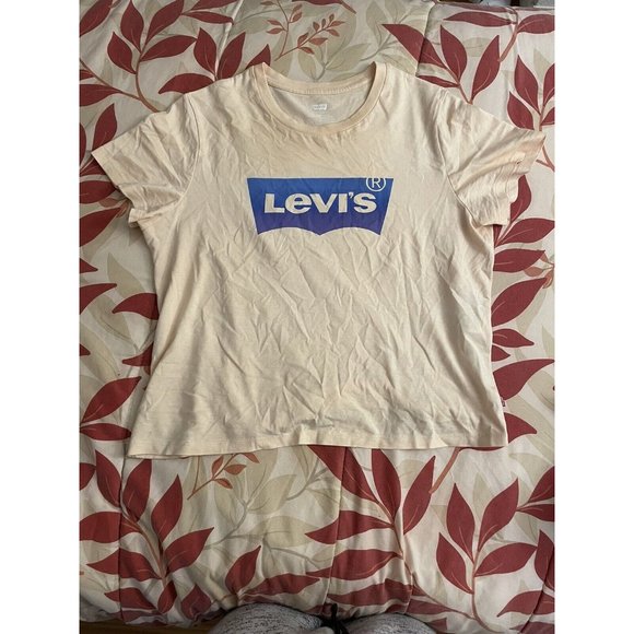 Women's Levi's Cropped Graphic Jordie Tee Medium Pre Owned - Picture 1 of 2